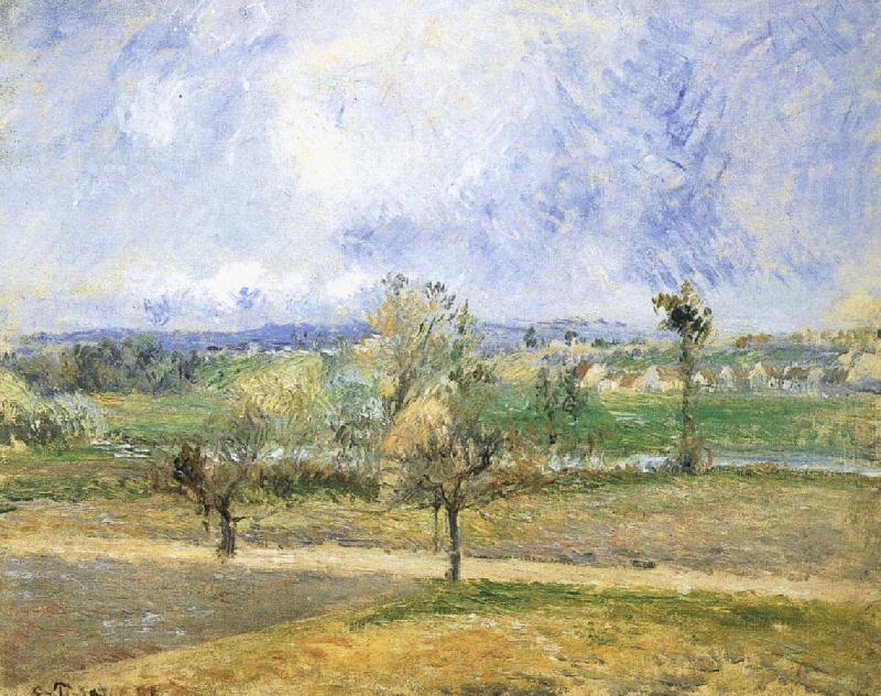 Camille Pissarro Rain scenery oil painting image